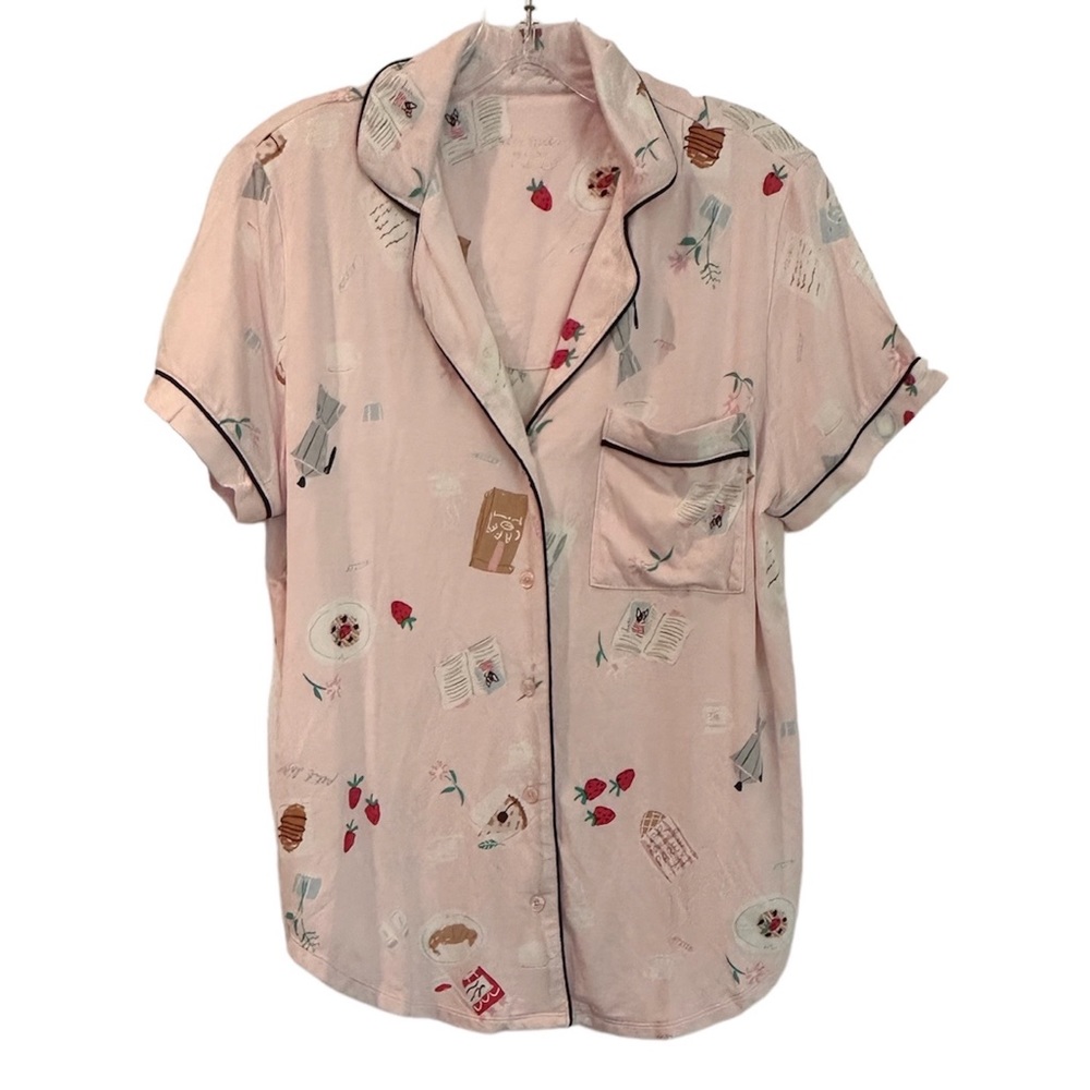 Kate Spade Paris Café Pajama Top Pink Size M